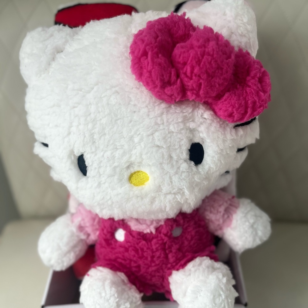 Hello Kitty Valentine's Character Pillow & Throw Blanket 40x50in Set